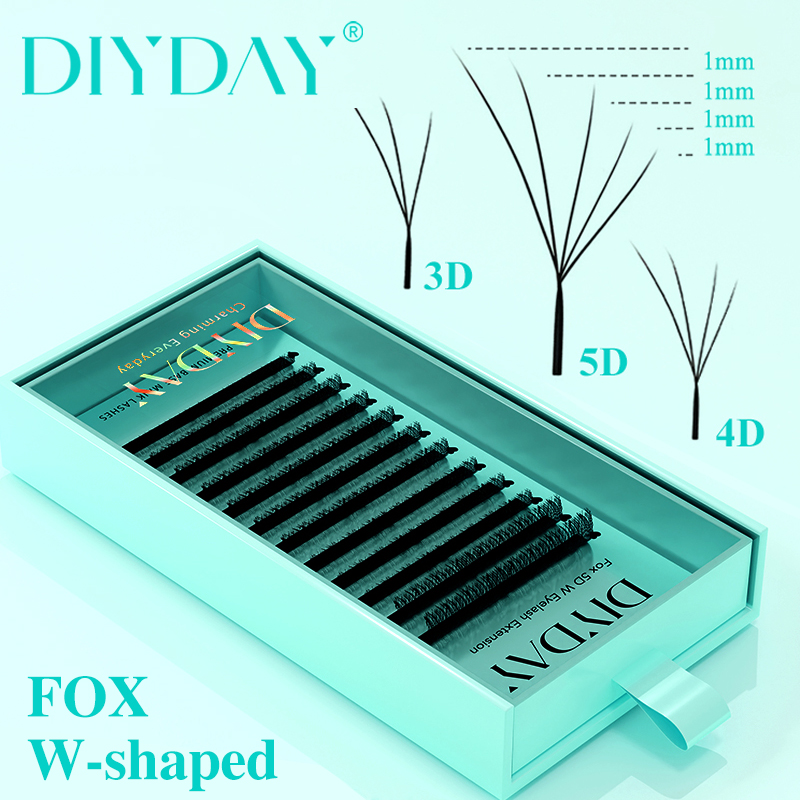 Eyelash Extension Volume Cat Eye - DIYDAY フォクシー W型 3D 4D 5D