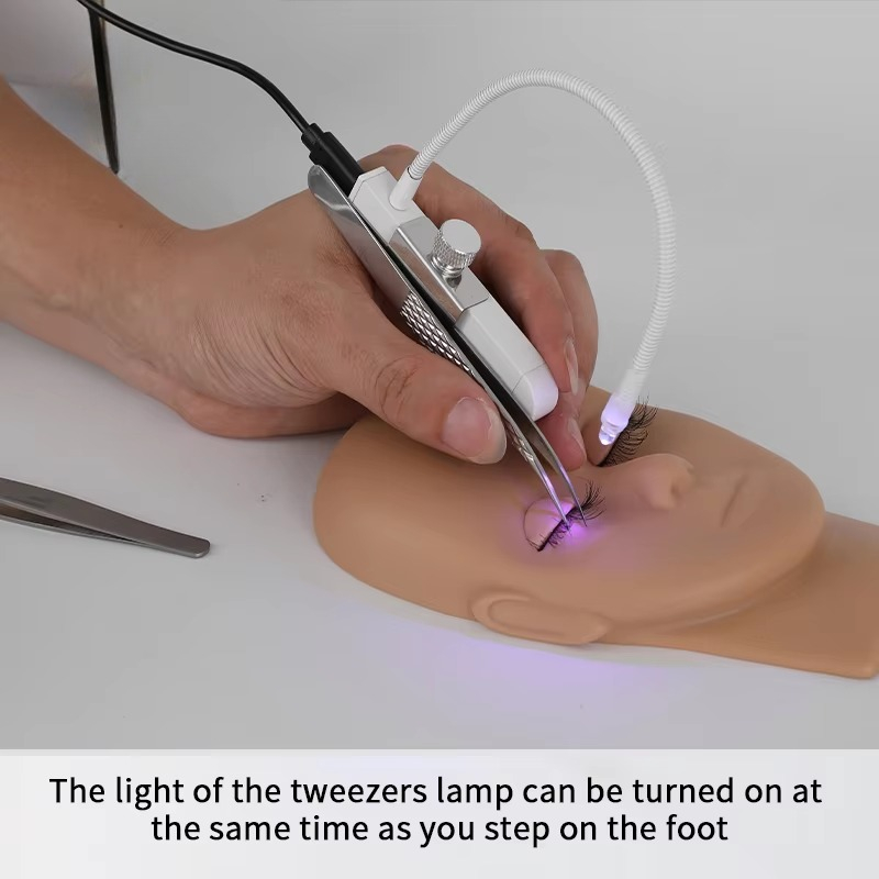 Eyelash Extension Uv - あらゆる携帯用ピンセット、UVランプ、ペダル式まつげエクステンションデバイスピンセットに適しています。