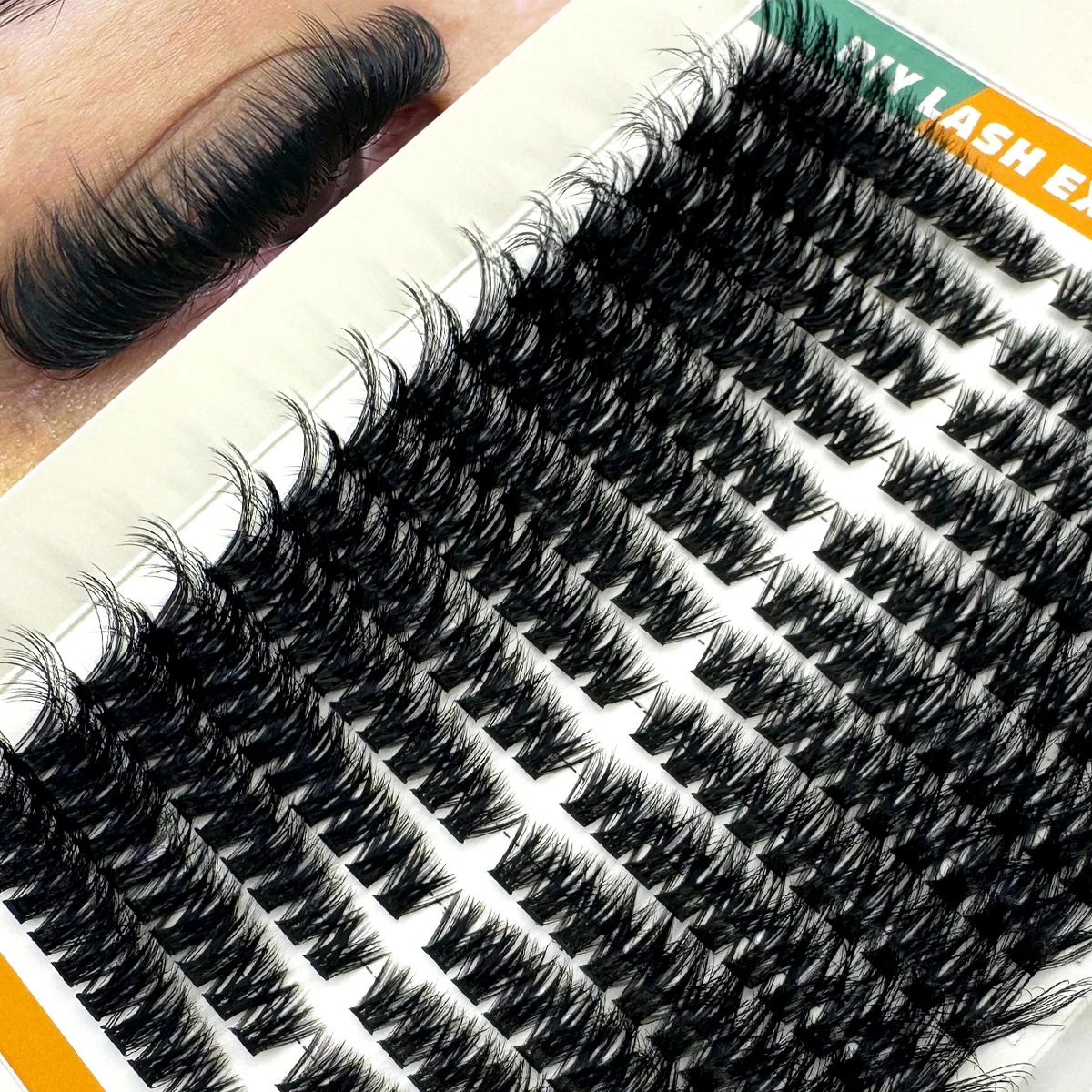 Eyelash Extension Volume Cat Eye - AMSDCN 80D ふわふわまつげクラスター 厚みのあるボリュームまつげエクステ 左/右用 個別まつげ