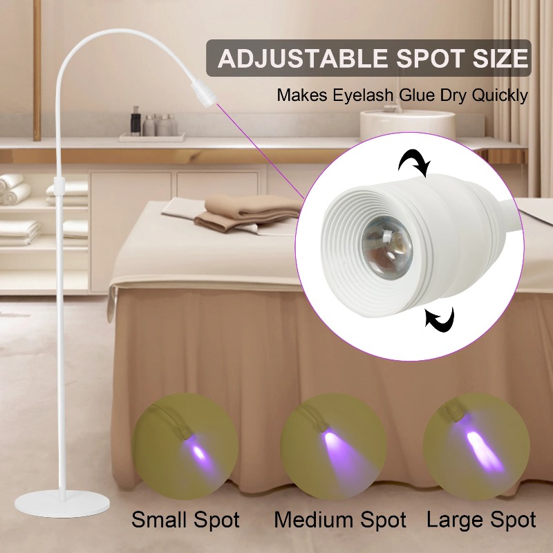 Eyelash Extension Uv - UVまつげランプ グラフトエクステンション 眉毛ジェル接着剤硬化 美容サロン 角度調整可能 フットスイッチ