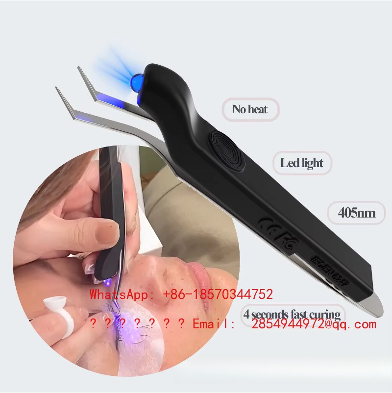 Eyelash Extension Uv - ワイヤレスハンドヘルドUVまつげランプミニまつげグルー硬化ライトUVピンセットランプまつげエクステ用