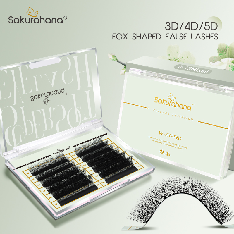 Eyelash Extension Fox Eye - SAKURAHANA フォックス 3D 4D 5D シェイプまつげファイバー