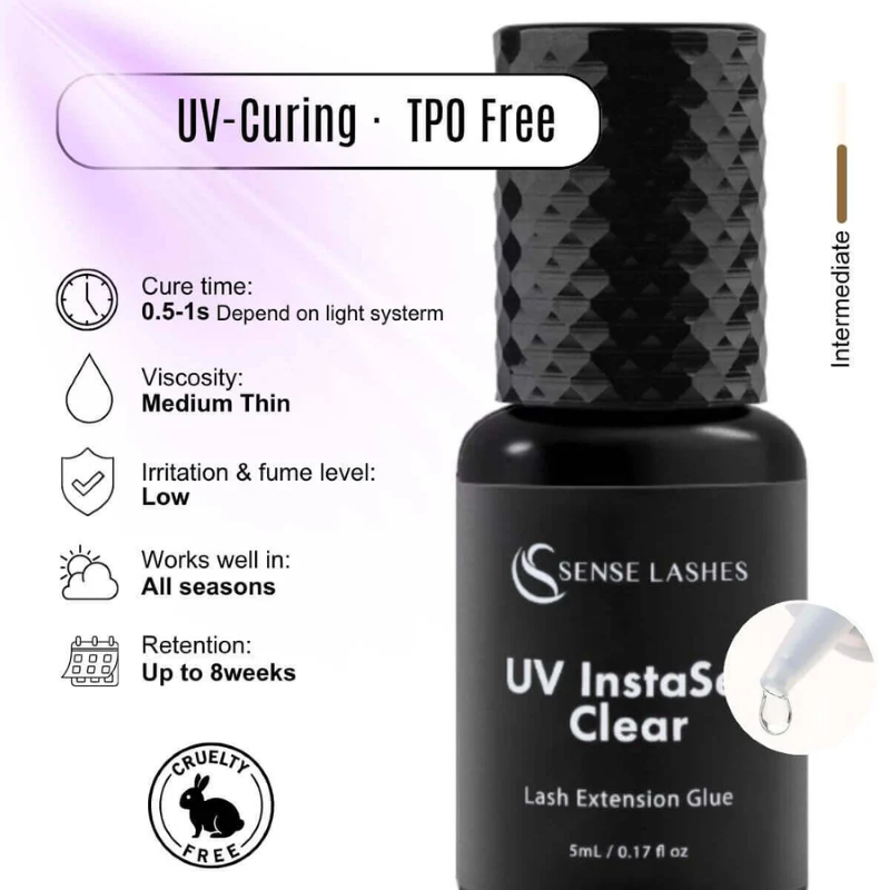Eyelash Extension Uv - 5ml UVまつげグルー まつげエクステ用 硬化時間0.5～1秒 超強力接着 7～8週間持続