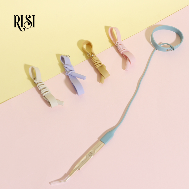 Eyelash Extension Double Lash - Risi-まつげピンセット,まつげエクステ用のシリコンつけまつげピンセット