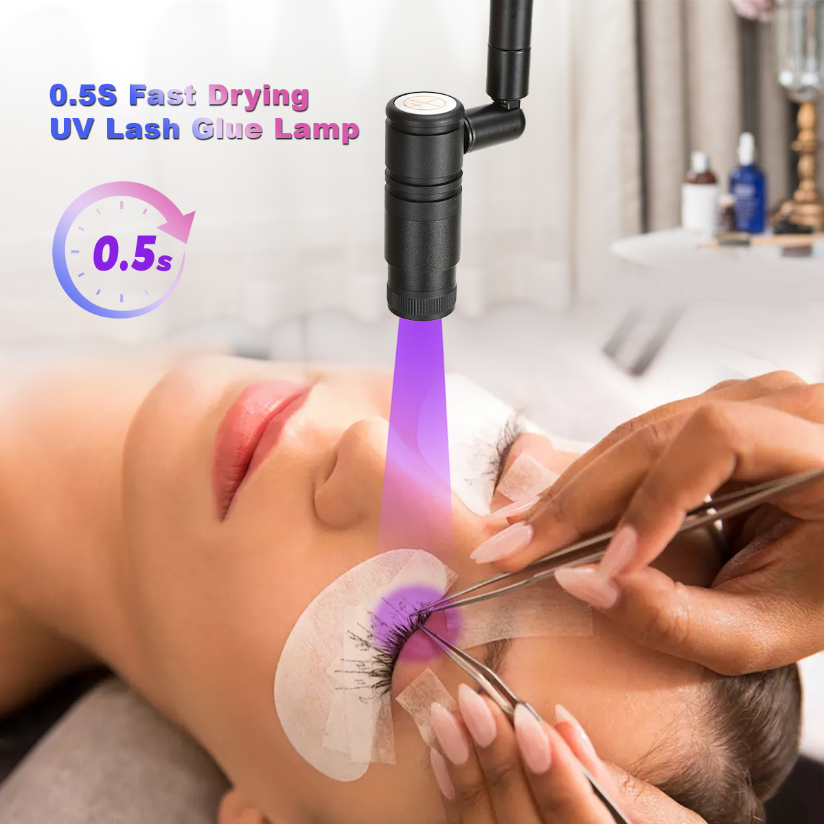 UVまつげエクステンションランプグラフティングまつげピンセッ - Eyelash Extension Uv のレビューと価格