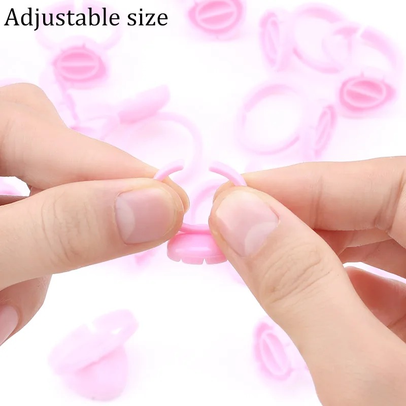 100 個使い捨てまつげ接着剤リングカップタトゥー顔料ホルダ - Eyelash Extension Double Lash のレビューと価格