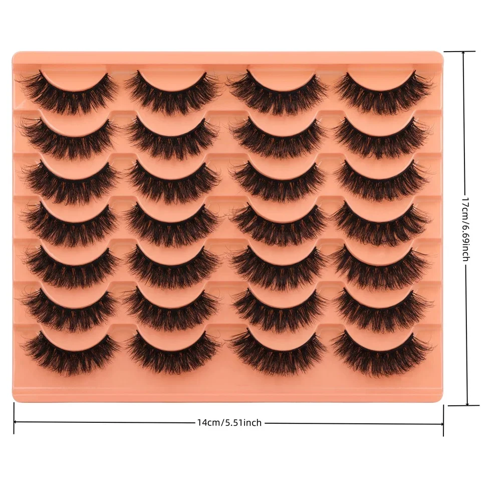 14ペア ナチュラルルック フェイクミンクつけまつげ キャッ - Eyelash Extension Volume Cat Eye のレビューと価格
