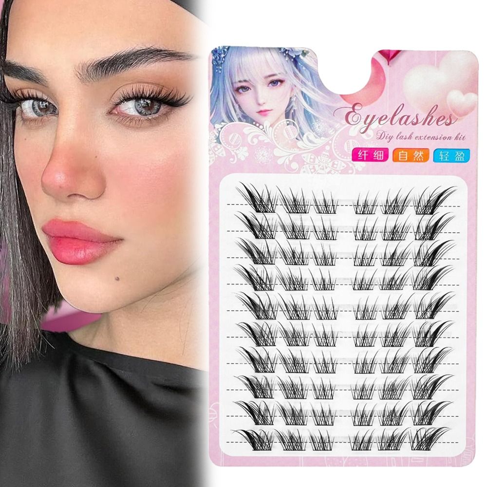 3Dキャットアイクラスターラッシュマンガフォックスナチュラル - Eyelash Extension Fox Eye のレビューと価格