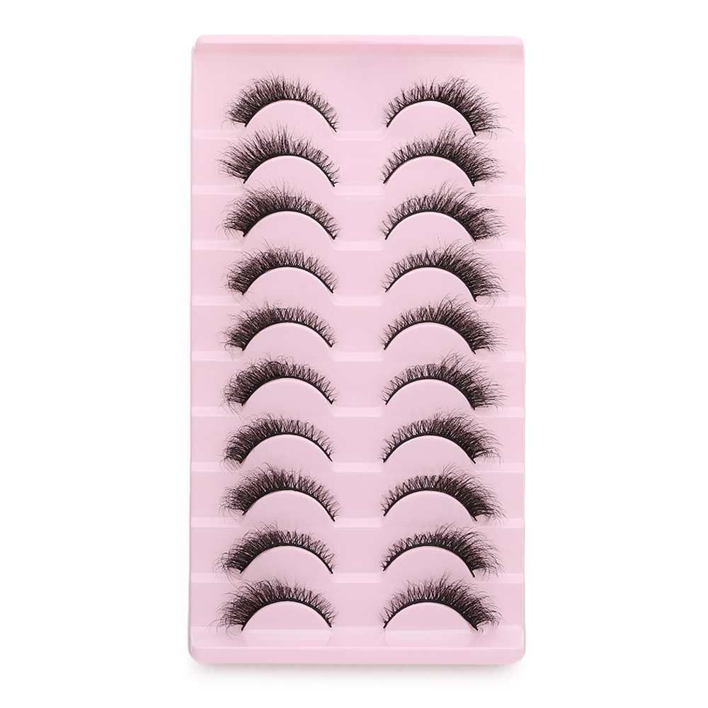 女性用3Dボリュームフェイクミンクまつげ　手作りクロスメッシ - Eyelash Extension Volume Cat Eye のレビューと価格