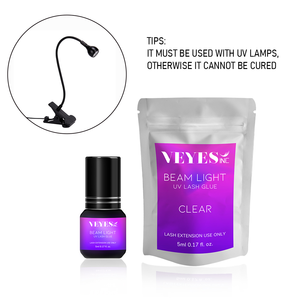 Veyes-クリアまつげエクステ、UVまつげ接着剤、5ml - Eyelash Extension Uv のレビューと価格