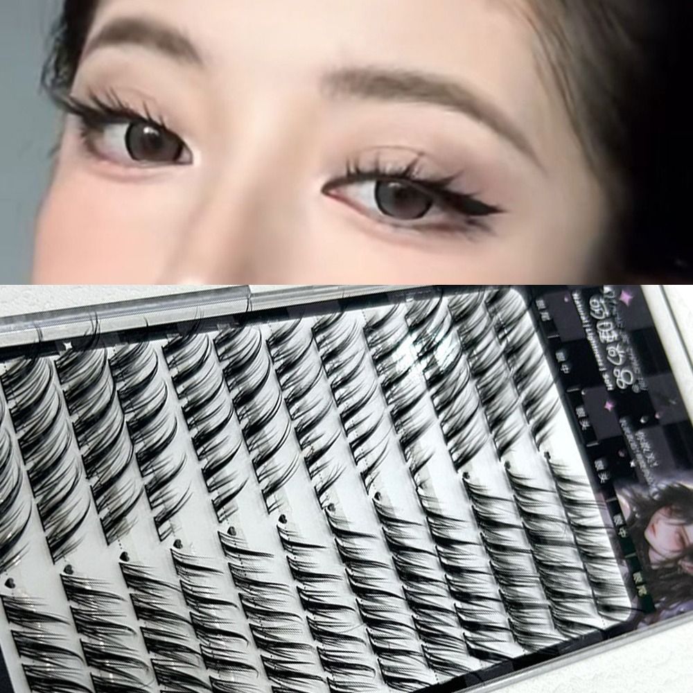 シングルフォックスつけまつげフォックスアイ効果ナチュラルセグ - Eyelash Extension Fox Eye のレビューと価格