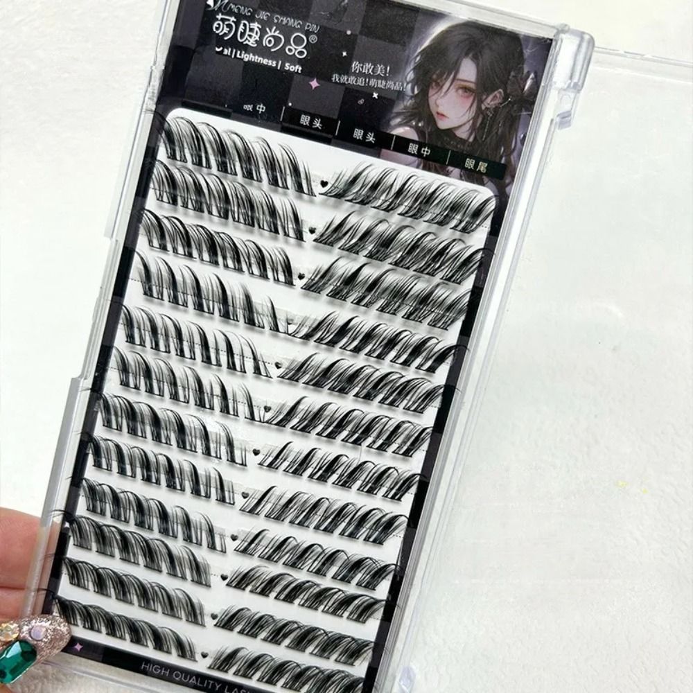 シングルフォックスつけまつげフォックスアイ効果ナチュラルセグ - Eyelash Extension Fox Eye のレビューと価格