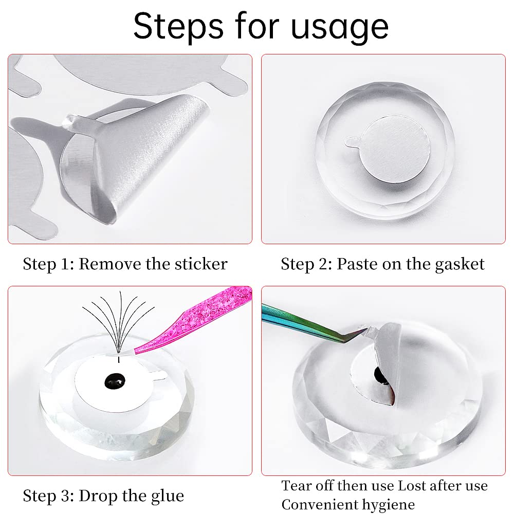 300枚入りフォイルステッカーパッド（10枚）まつげエクステ - Eyelash Extension Double Lash のレビューと価格