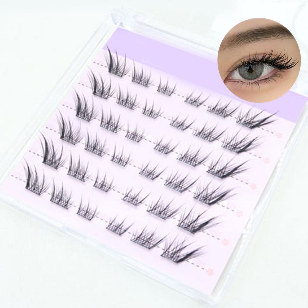新しい3Dキャットアイ自己接着式まつげ、ウィスピーなマンガ風 - Eyelash Extension Fox Eye のレビューと価格
