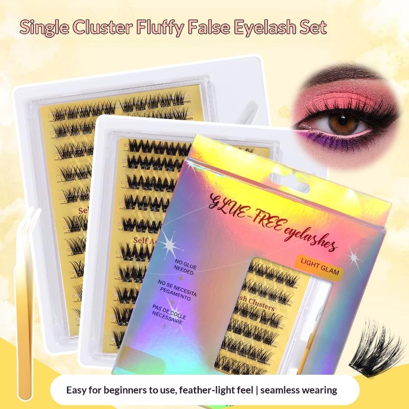 新しいDIYまつげエクステキット、接着剤不要の個別まつげクラ - Eyelash Extension Double Lash のレビューと価格