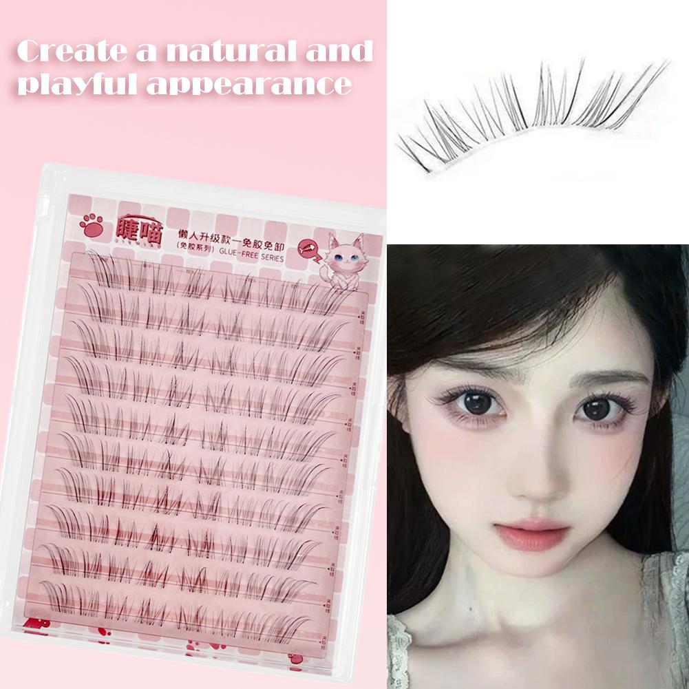 メイクアップ ウィスピー ラッシュ クラスター マンガ ネイ - Eyelash Extension Fox Eye のレビューと価格
