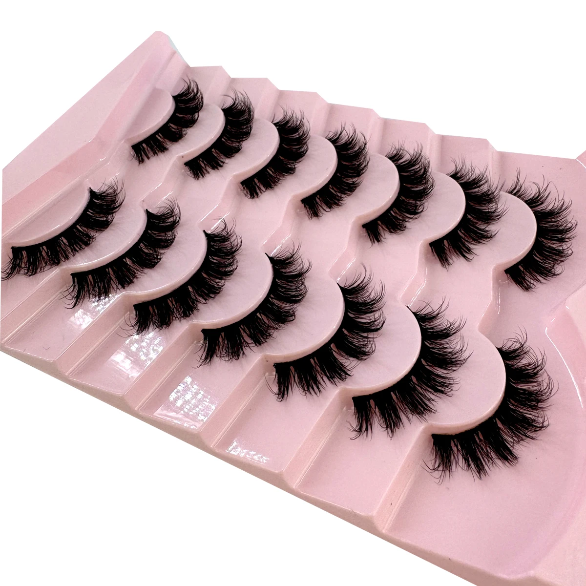 AMSDCN 7ペア ふわふわキャットアイ フェイクミンクつ - Eyelash Extension Volume Cat Eye のレビューと価格