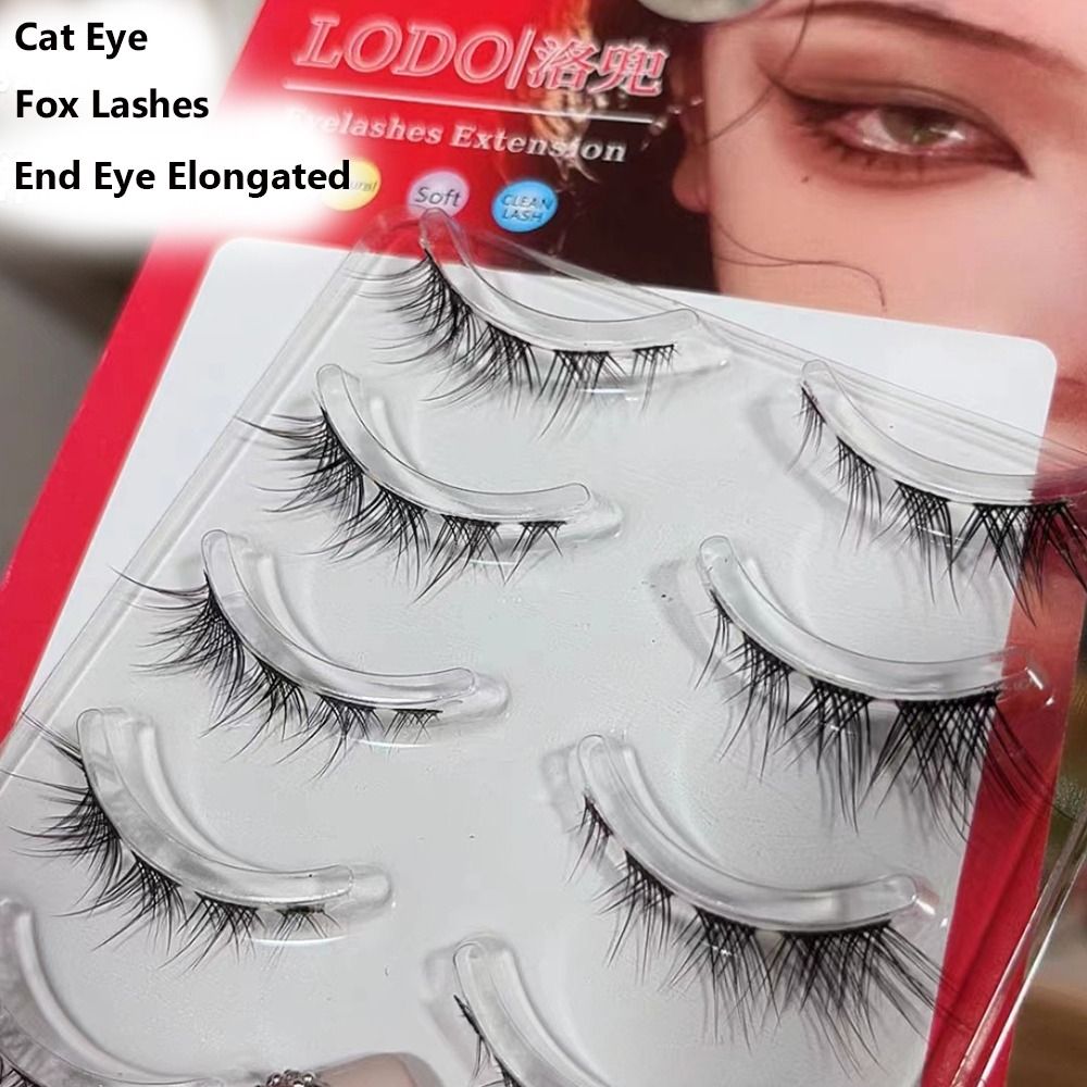 3Dミンクまつげ,5ペア,キャッツアイ効果,透過性,非常にボ - Eyelash Extension Volume Cat Eye のレビューと価格