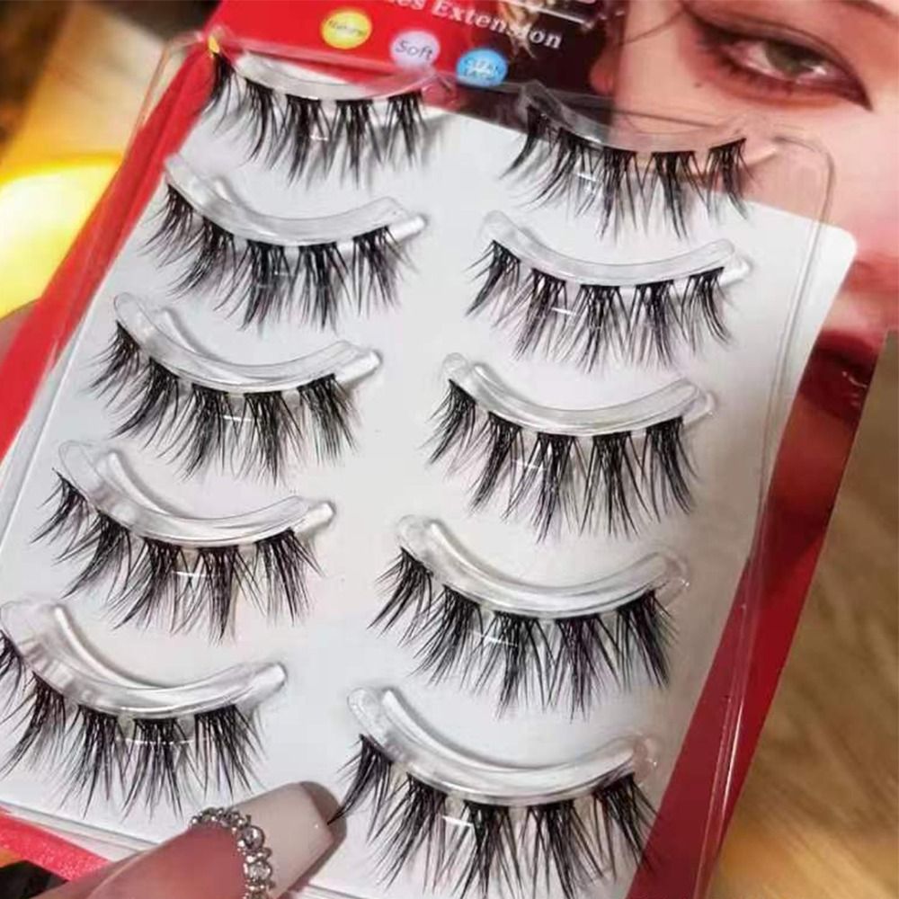 3Dミンクまつげ,5ペア,キャッツアイ効果,透過性,非常にボ - Eyelash Extension Volume Cat Eye のレビューと価格