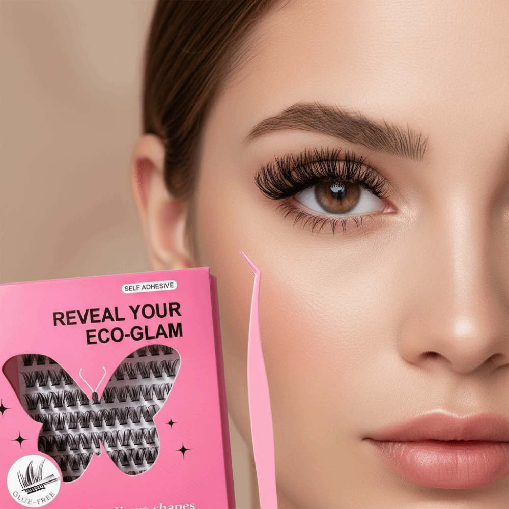 自然な見た目DIYまつげエクステキット ふわふわ 接着剤不要 - Eyelash Extension Double Lash のレビューと価格