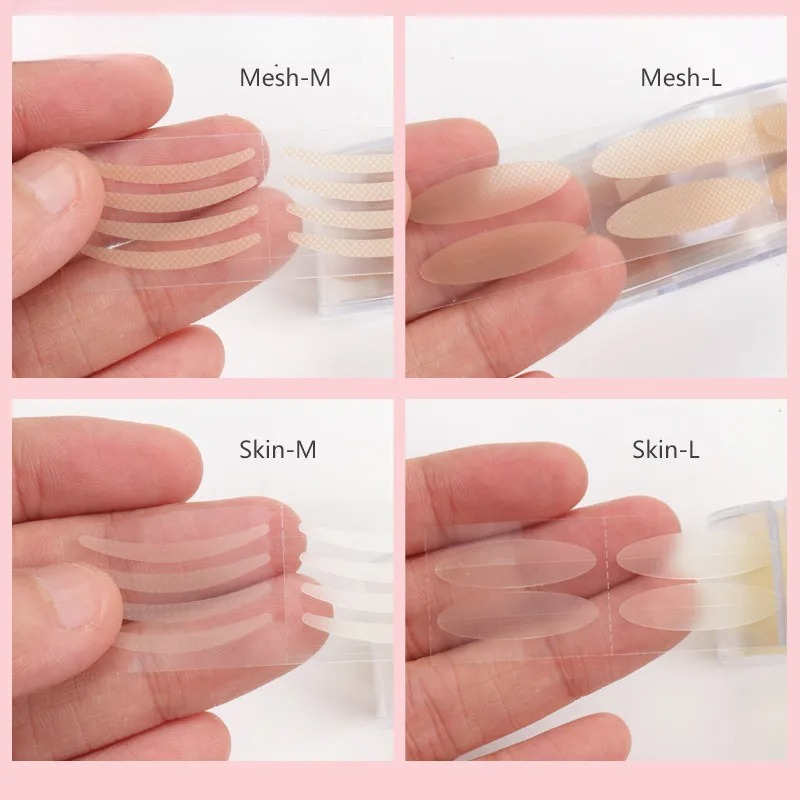 アイテープ二重まぶたテープステッカー目に見えないレースまつげ - Eyelash Extension Double Lash のレビューと価格