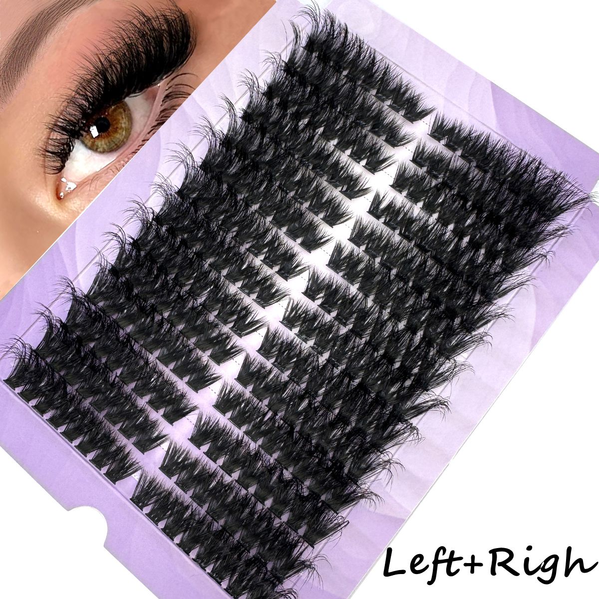 14列50D-100D ふわふわまつげクラスター 濃密ボリュ - Eyelash Extension Volume Cat Eye のレビューと価格