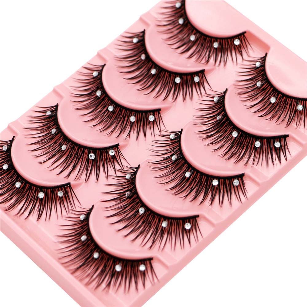 クロスラッシュグリッターシークイン長持ちラインストーンつけま - Eyelash Extension For Big Eyes のレビューと価格