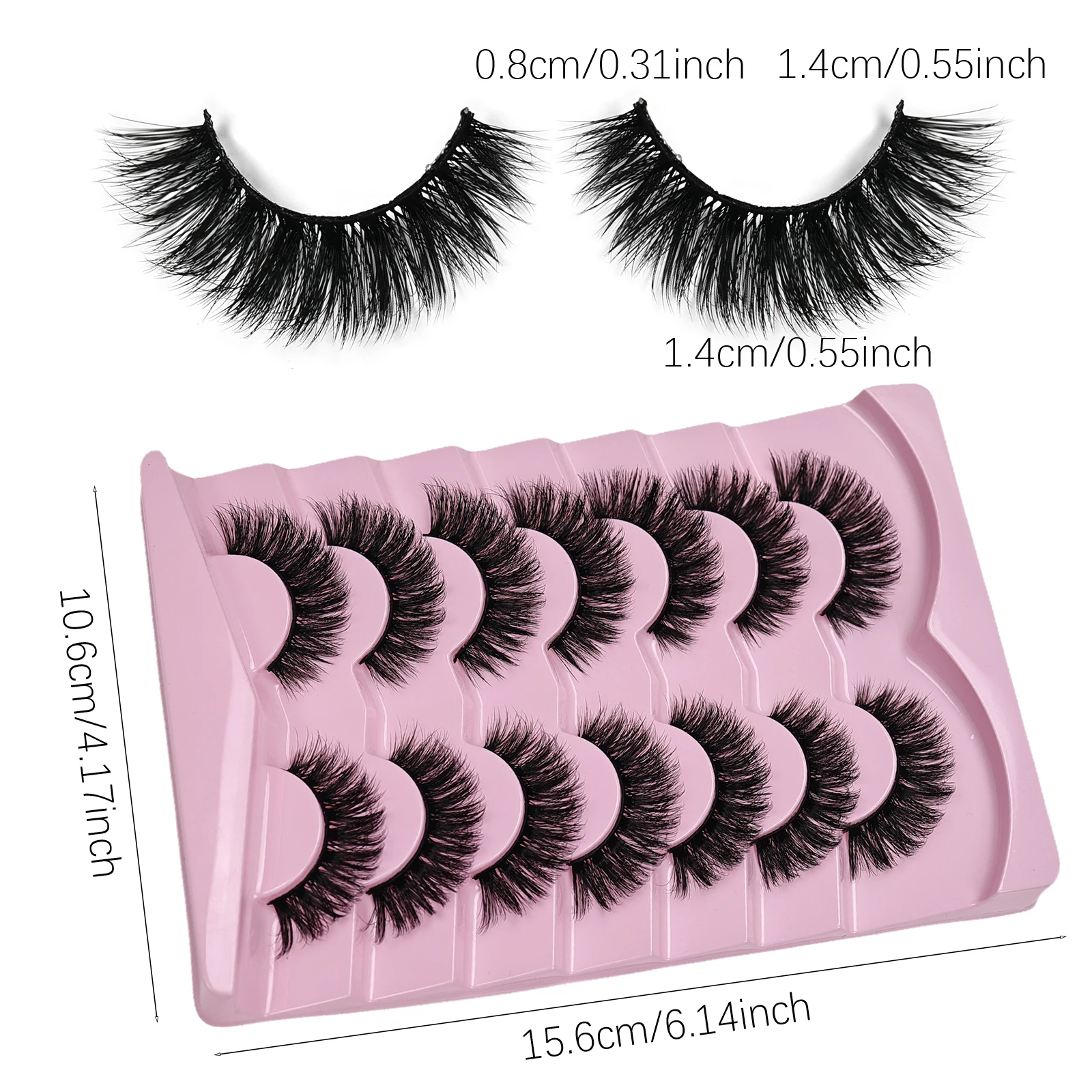 ボリュームのあるふわふわのつけまつげ,6d,7ペア - Eyelash Extension Volume Cat Eye のレビューと価格