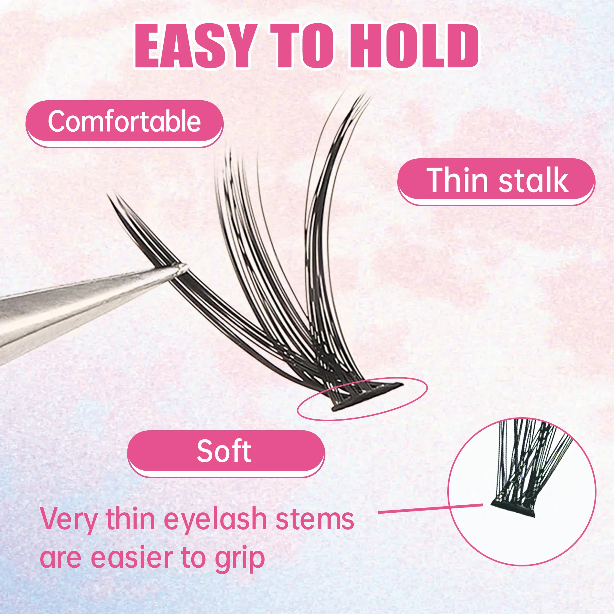 まつげ200本セット、クラスターラッシュボンド＆シール、メイ - Eyelash Extension Double Lash のレビューと価格