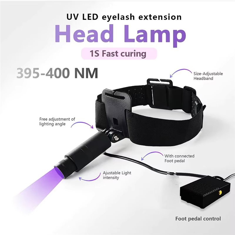 新型スポットライトヘッドマウント式6Wまつげエクステネイルビ - Eyelash Extension Uv のレビューと価格