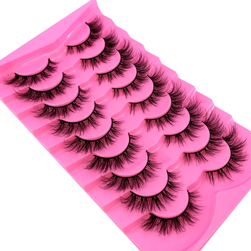 9ペアのミンクまつげ、ふわふわのキャットアイまつげ、ウィスピ - Eyelash Extension Volume Cat Eye のレビューと価格