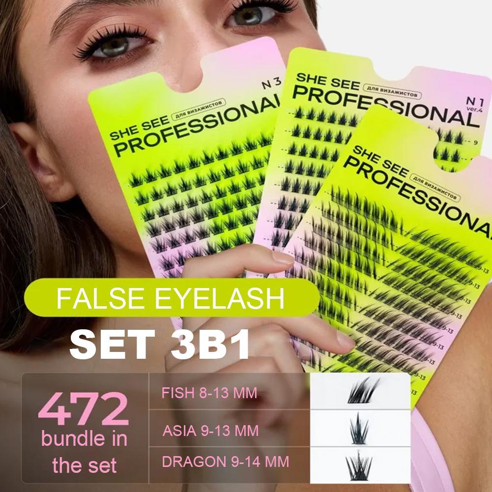 ナチュラルクラスターつけまつげ エクステンション ソフトウィ - Eyelash Extension Volume Cat Eye のレビューと価格